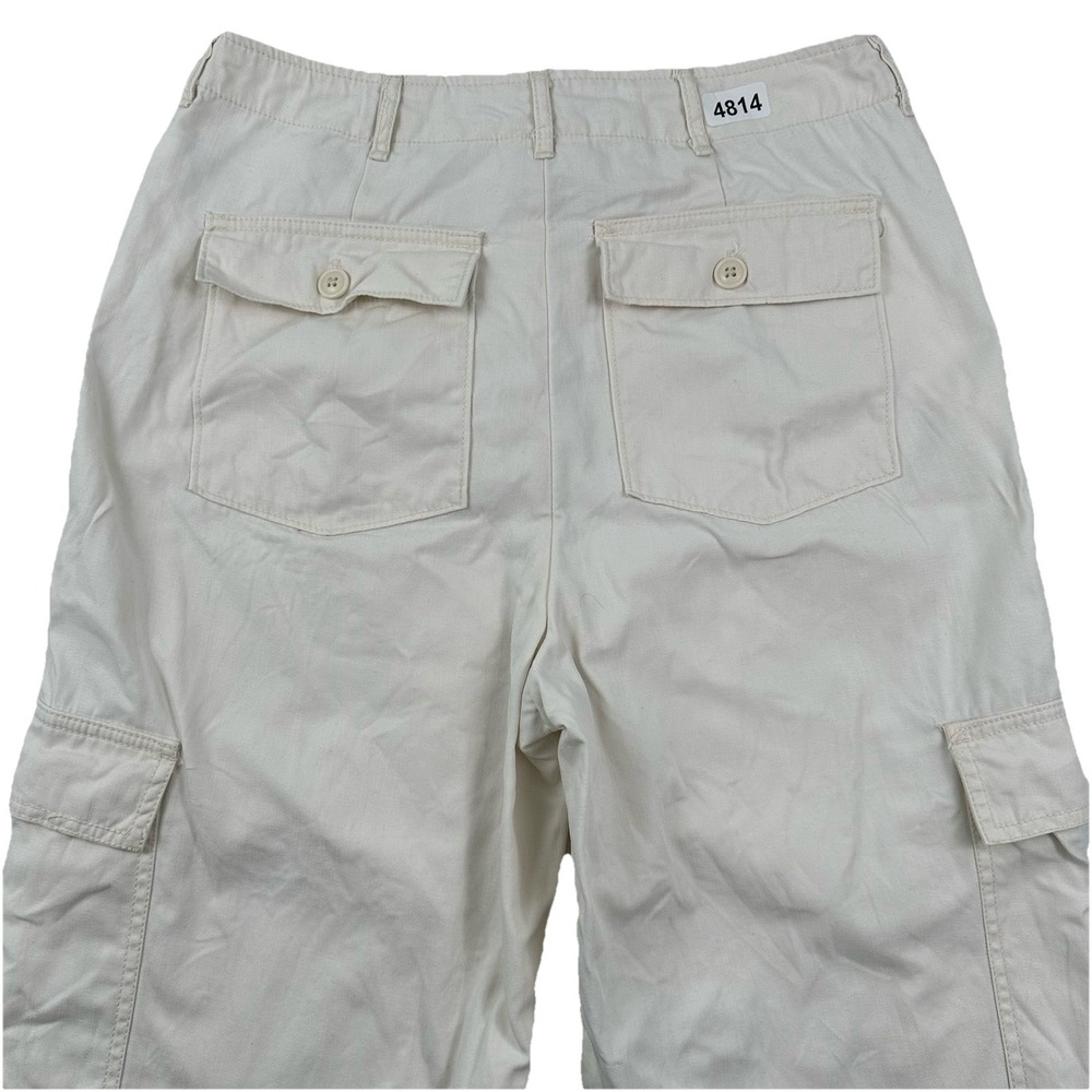 Universal‎ Thread Double Knee Cargo Pants Women Sz 8 30x26 Baggy wide Leg White